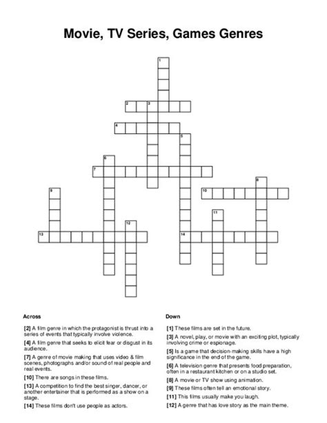 movie sfx crossword